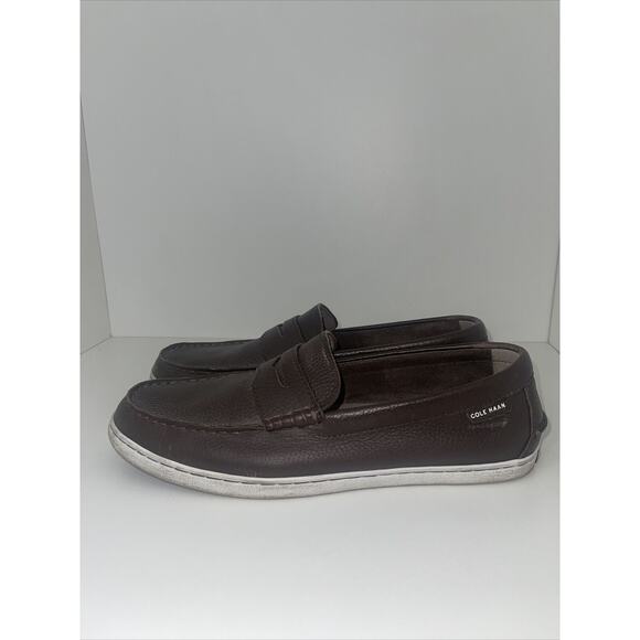 Cole Haan Grand OS Pinch Maine Classic Brown Leather Penny Loafers Mens 12M - Picture 8 of 10